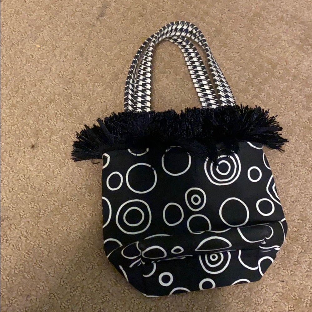 Black and white mini purse
